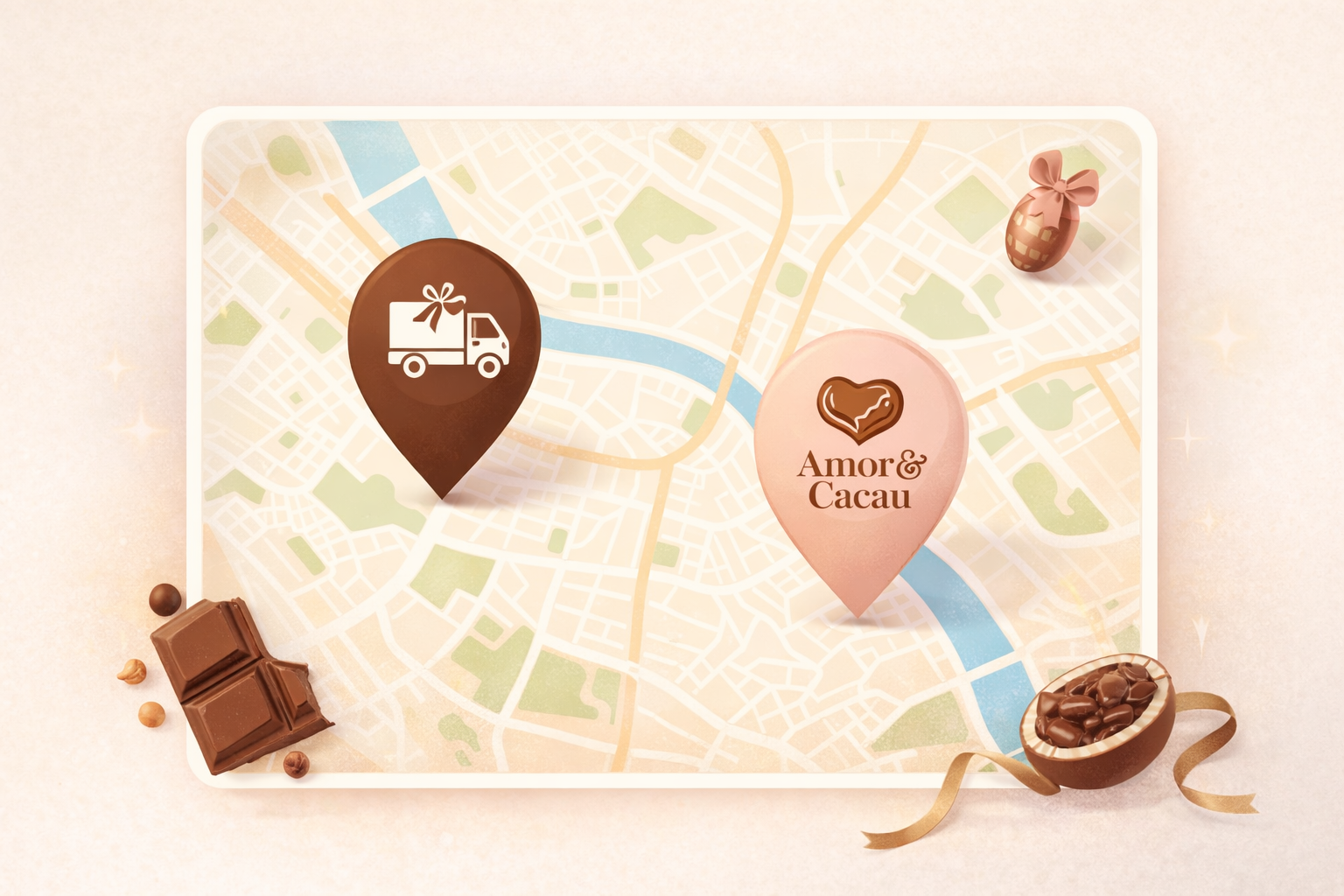 Área de entrega da Amor e Cacau